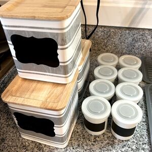 Crate & Barrel and West Elm Kitchen Storage Canisters
